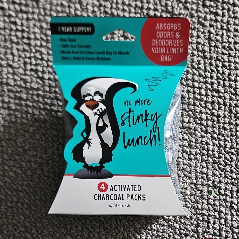 Activated Charcoal Packs - Black Absorbs Orders& Deodorizes Your Lunch Bag